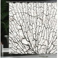 thumbnail image 4 of Ambesonne Coral Shower Curtain, Cracked Branch Brown, 69"Wx84"L, Beige, 4 of 5