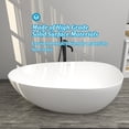 thumbnail image 5 of Boyel Living 67 in. Solid Surface Free-Standing Bathtub with Centre Drain in Matte White, 5 of 9