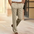 thumbnail image 3 of LEEYNEER Men‘s Classic-Fit Dress Pants Formal Wrinkle-Resistant Flat-Front Chino Pant Casual Comfort Regular Fit Straight Leg Pants, 3 of 4