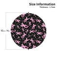 thumbnail image 2 of Lsque Breast Cancer Awareness (2) Pattern 4" Drink Coasters Set of 4, PVC Leather Absorbent Coasters, Table Coaster Set Decorative Coffee Cup Coasters Housewarming Gift -Round Shape, 2 of 6