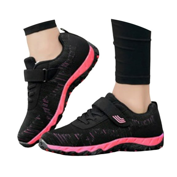Mepaouo Women's Hiking Shoes Breathable Walking Tennis Sneakers Arch Support Slip on Shoes with Hook Loop