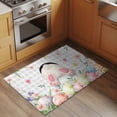 thumbnail image 2 of 2x3 Ft Entryway Area Rug, Easter Kitchen Rug Runner Washable Floor Mat, Spring Rabbit Feet Eggs Botanical Floral Grey Plaid Non Slip Indoor Door Mat Throw Carpet for Bathroom Living Room Bedroom, 2 of 8