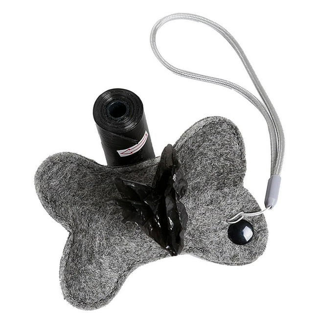 Tachiuwa Sac Distributeur de Déchets pour Animaux Sac de Collecte de Caca pour Chien Support de Distributeur 2 Rouleaux Sacs Gris