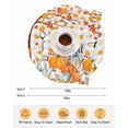 thumbnail image 6 of 13 Inch Round Placemats Set of 4, Fall Maple Leaf Non Slip Heat Insulation PP Table Mats, Thanksgiving Orange White Pumpkin Plaid Washable Place Mats for Kitchen Dining Party Table Decor, 6 of 7