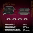 thumbnail image 2 of Metrix Premium Chassis Parts - Rear Semi-Metallic Disc Brake Pad Set D865 Fits 2001-2006 Acura MDX, 2002-2004 Honda Odyssey, 2003-2008 Honda Pilot, Made in Europe, 2 of 9