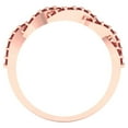 thumbnail image 5 of 0.495 ctw Wedding Band for Women - 14K Rose Gold Natural Garnet Stackable Eternity Ring, 5 of 6