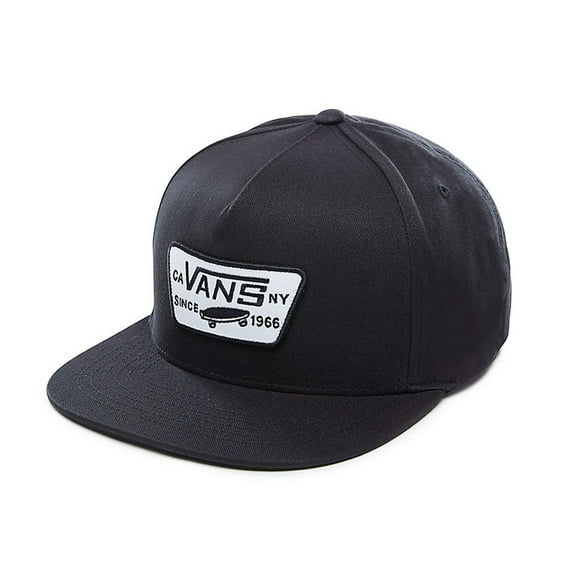 Vans Off The Wall Men's Full Patch Snapback Hat Cap - Black