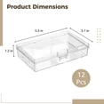 thumbnail image 5 of 12 Pcs Plastic Storage Boxes, Small Clear Bead Storage Containers with Hinged Lids, Rectangular Craft Organizer Cases for Beads, Jewelry, Coins, Accessories, Parts, 5.3 x 3.1 x 1.2", 5 of 6