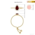 thumbnail image 4 of ANGARA Natural Pear-Shaped Ruby Halo Bolo Ring in 14K Yellow Gold for Women (Size-6x4mm) | July Birthstone, Birthday, Anniversary, Jewelry Gift for Women | Natural Ruby Ring, 4 of 8