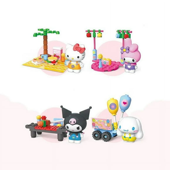 Cinnamoroll blocks kawaii mini My Melody model Popular Japanese cartoons assembly desktop decoration hello kitty girls toys Gift