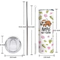 thumbnail image 2 of Sloth Tumbler with Lid and Straw，Sloth Gifts for Women Sloth Insulated Stainless Travel Coffee Mug 20 oz Sloth Tumbler Cup Birthday Mother''s Day Gift,Sloths Stuff, 2 of 6