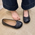 thumbnail image 6 of oqasdz Women Casual Shoes Elegant Bow Knot Detail Flat Dressy Shoes for Comfort Everyday Slip On Low Cut Ballet Shoes Trendy Outdoor Summer, 6 of 7