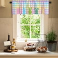 thumbnail image 2 of Easter Valances for Windows, Window Curtains Valances, Easter Plaid Kitchen Curtains, Window Treatments Drapes for Kitchen Bedroom Living Room Bathroom 54" W x 18" L, 1 Panel, 2 of 7