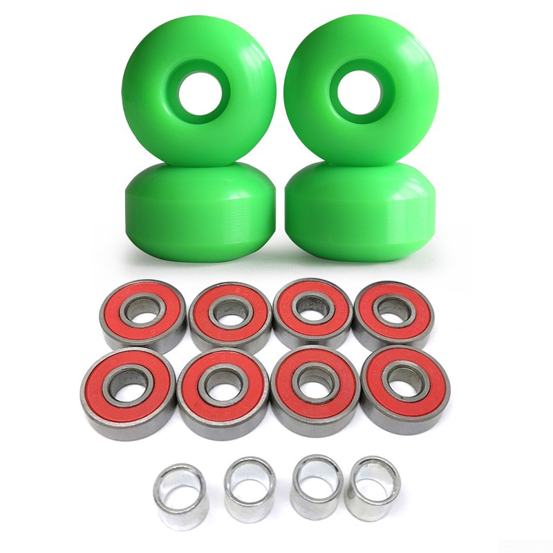 Spares Wheels Tires 101A Roller Skateboard Spacers ABEC9 Assembly