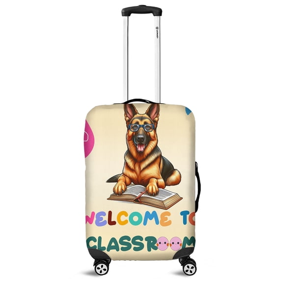 Welcome to German Shepherd Classroom Teacher Dog Mom Travel Luggage Cover Alsatian Dog Lover Gifts Suitcase Dust Protective Decor - 02015