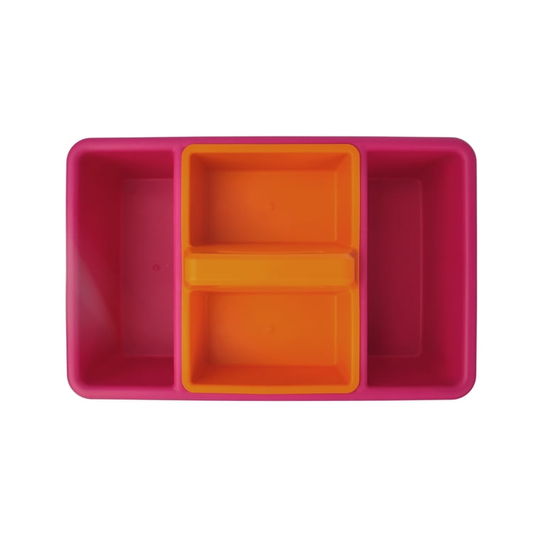 Pen+Gear 2-in-1 Supply Caddy Desk Organizer, Pink/Orange photo 6
