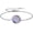 Purple, variant on Evil Eye Protection Bracelet Sterling Silver Round Crystal Blue Evil Eye Bracelet Good Luck Round Eye Pendant Bracelet Gift for Women