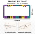 thumbnail image 3 of 2Pcs License Plate Frames Mardi Gras Universal Aluminum License Plate Holder Cover Rust-Proof Car Tag Frame with Screw Caps Home Decor, 3 of 7