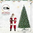 thumbnail image 4 of Costway Arbre de Noël Artificiel de 9 Pi Articulé avec 650 Lumières DEL Chaudes et 309 Baies Rouges, 4 of 10