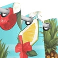 thumbnail image 3 of Pineapples Lemons Floral Leaves Curtains Black Out 63 Inch Length Curtains for Sliding Glass Doors Bedroom Living Room 2 Panels Set, 3 of 5