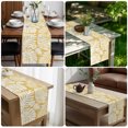 thumbnail image 5 of Palm Tree Monstera Table Runner 90 Inches Long,Mustard Ochre Leaf Boho Botanical Tropical Cotton Linen Table Runners Dresser Scarves,Fabric Tabletop Scarf Furniture Cover for Dinner Party 13"x90", 5 of 9