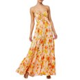 thumbnail image 2 of Aojekbee Women's Long Beach Dress Sleeveless Spaghetti Strap Cross Tie-up Front Floral Print Dress Midi Slip Dress, 2 of 10
