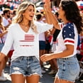 thumbnail image 3 of Fabrcox S-5XL 1776-2026 250 Anniversary USA Shirt Women 3/4 Sleeve Flag Print 4th of July Shirts Women Independence Day Celebration Freedom Patriotic Womens Tunic, 3 of 4