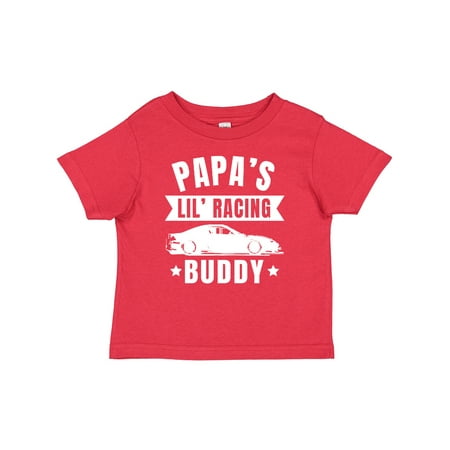 

Inktastic Papas Lil Racing Buddy Gift Baby Boy or Baby Girl T-Shirt