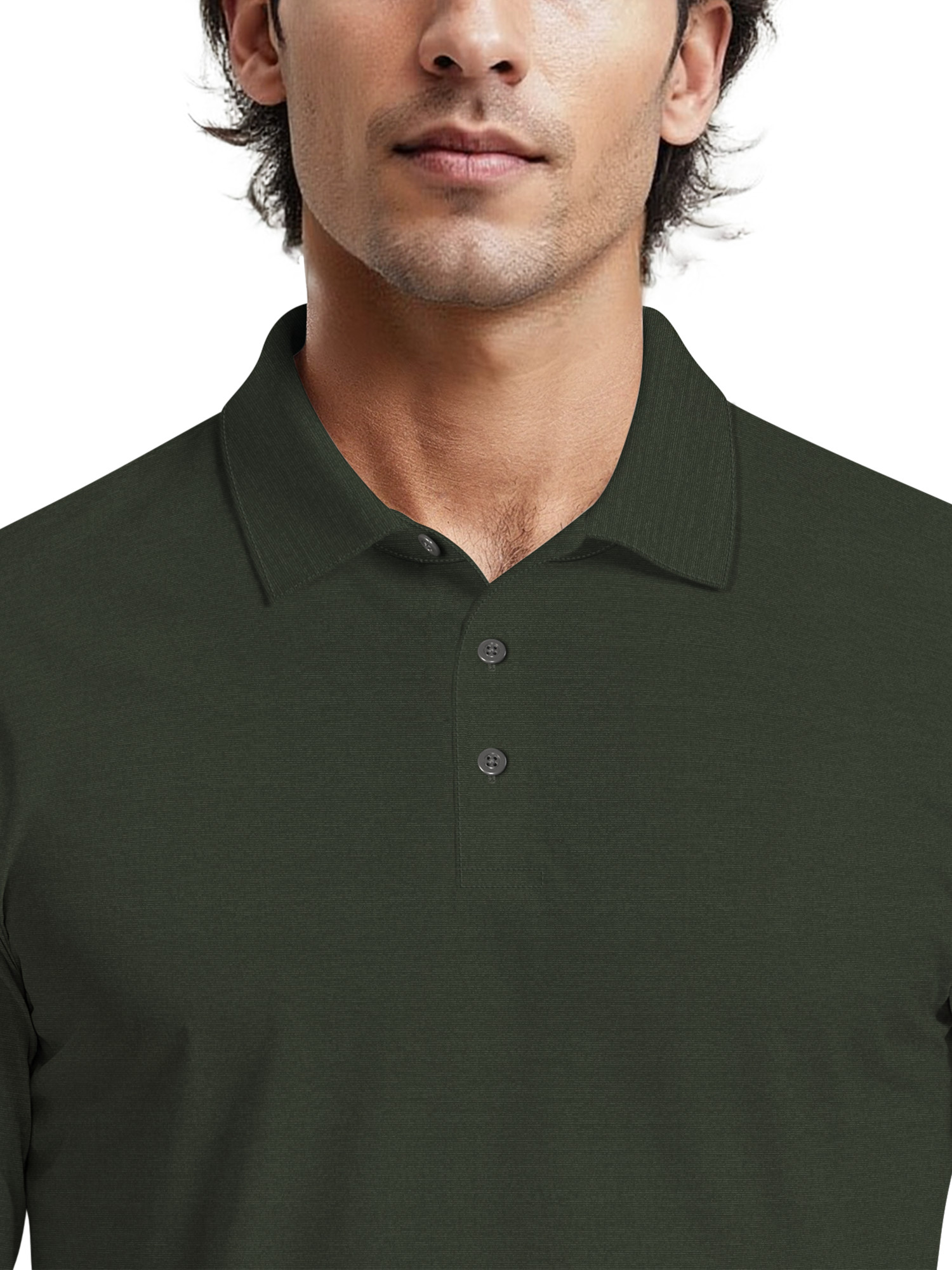 Ben Hogan Men's & Big Men's Performance Long Sleeve Heather Stripe Polo – Moisture Wicking, Easy Care, S-5XL