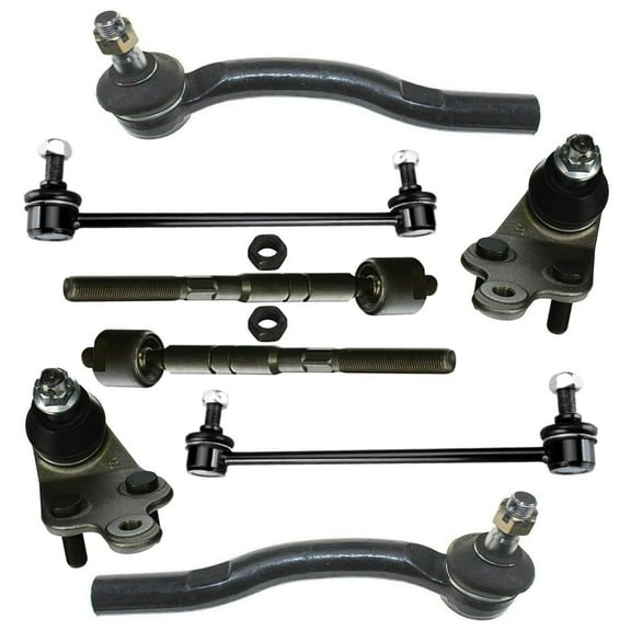 8 Pc Front Suspension Kit Tie Rod Linkages Lower Ball Joints & Sway Bar Links