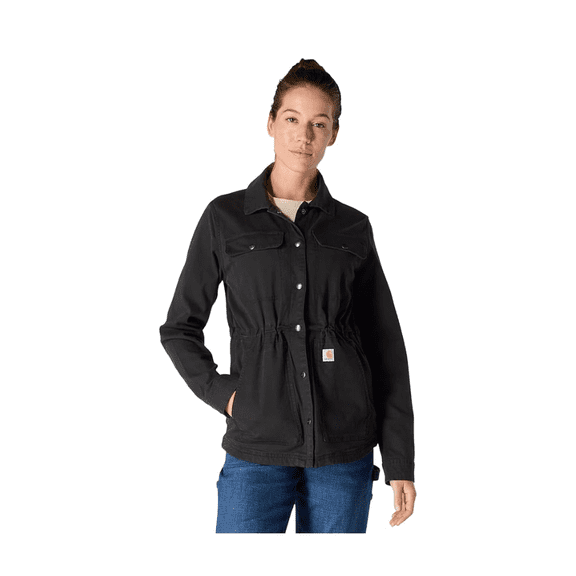 Carhartt Women's TENCEL Fiber Series Relaxed Fit Canvas Coat, Black