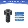 thumbnail image 5 of Uxcell M6x12mm Black Nylon Bolts Plastic Nuts Full Thread Head Screws and Nuts Set for Industrial Home Fastening Projects, 24 Sets, 5 of 5