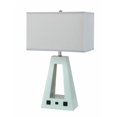 thumbnail image 1 of Q-Max 706205 Lampe de Table Pyramidale Contemporaine de 26 Pouces - Blanc, 1 of 1