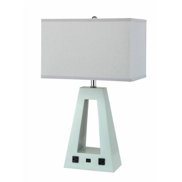 Q-Max 706205 26 in. Contemporary Pyramid Table Lamp - White