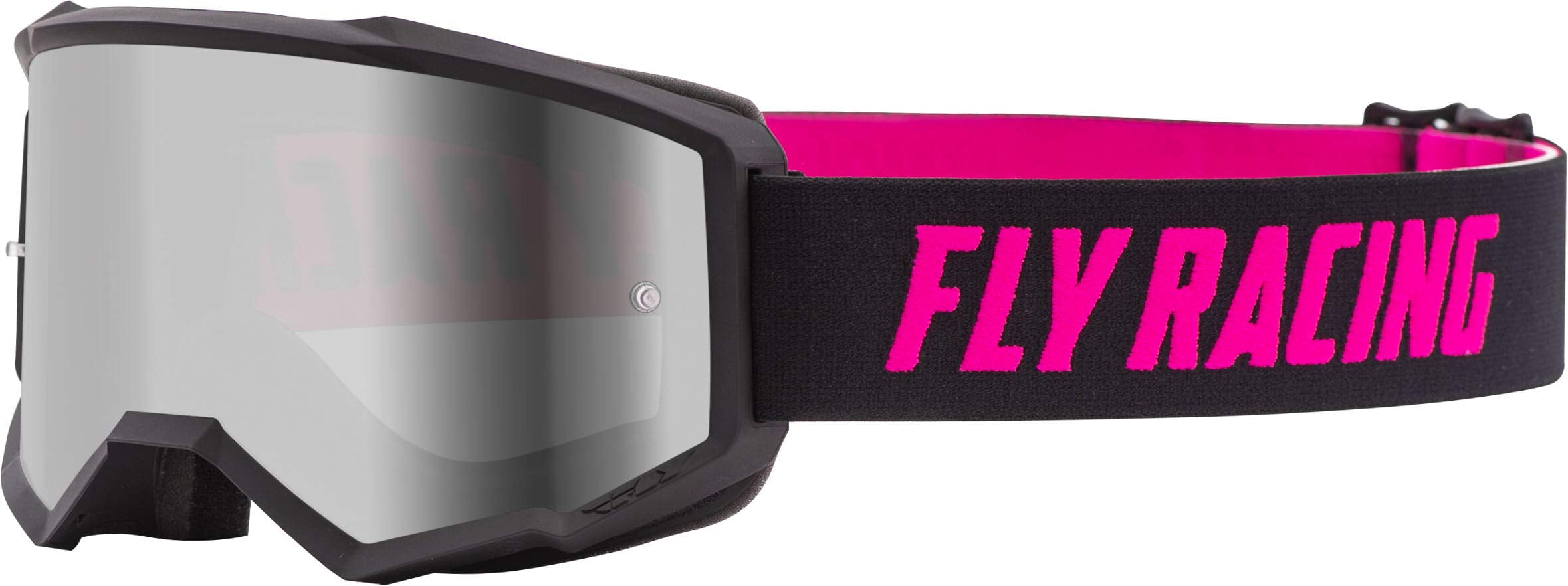 Fly Racing Zone Goggle Stone/Berry/Silver Mirror/Smoke Lens, Adult 