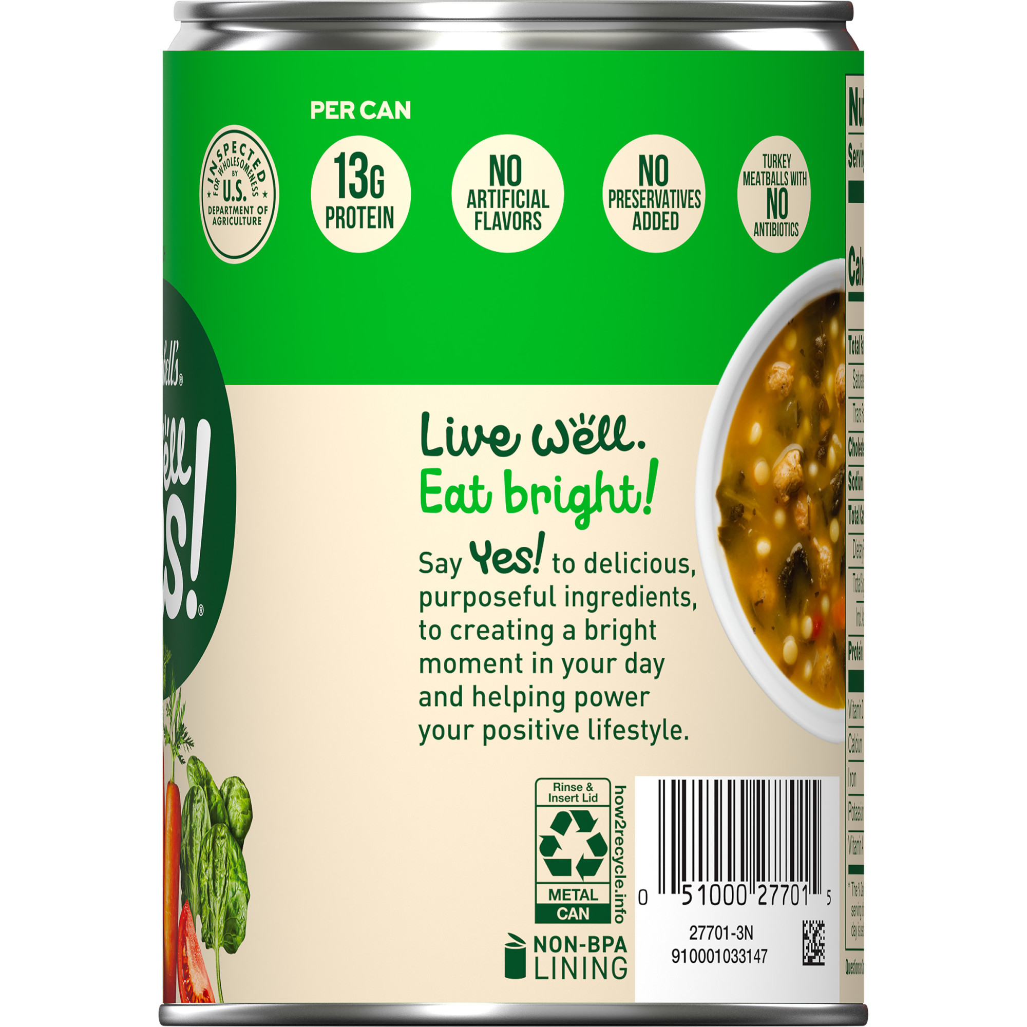 Campbell's Well Yes! Italian Wedding Soup, 16.1 oz Can