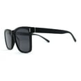 thumbnail image 3 of Polarized Mens Large Hipster Horn Rim Light Weight Thin Plastic Sunglasses Matte Black, 3 of 4