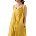 thumbnail image 4 of ORQ Women Simple Solid Pocket Round Neck Sleeveless Long Dress, 4 of 6