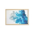 thumbnail image 1 of Abstract Wall Art with Frame, Abstract Illustration Clouds Skyline Smoke Mixed Liquid Flow Movement Art Print, Printed Fabric Poster for Bathroom Living Room, 35" x 23", Blue White, by Ambesonne, 1 of 2