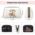 thumbnail image 5 of Picia Cowboy Rodeo Guitar Print Leather Makeup Bag Make Up Bag Travel Toiletry Bag for Her Girlfriend Teacher Teen Girl Gifts, 5 of 8