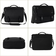 Matein Messenger Bag for Men, 15.6'' Water-Resistant Laptop Briefcase Bag with Shoulder Strap, Black