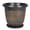 Golden B, variant on mdesiwst 12" Planter Pot with Saucer, Thickened Plastic Anti-Aging Flower Pot with Drainage Holes, Woven Texture, Plant Pot for Indoor And Outdoor Plants, Balcony, Garden