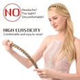 thumbnail image 3 of DIGUAN Headband Synthetic Hair Plaited Headband Braid Braided With Teeth Hair Band Accessories for Women Girl Width 1 Inch (Light Honey Blonde), 3 of 5