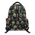 thumbnail image 2 of Chririnla Smooth Zippers School Backpack for Elementary School Daily Commute, 600D Polyester Pockets Book Bag, Vintage Truck Pattern, 2 of 9