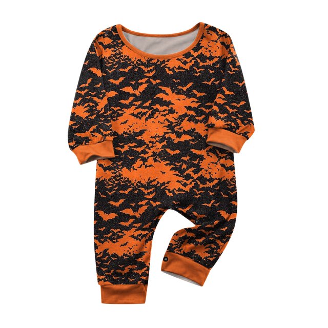 Family Matching Halloween Pajamas Set, Halloween Print PJs Sets 2 Pieces Loungewear Sleepwear Family Pajamas Matching Pjs