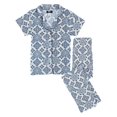 thumbnail image 2 of CTM  Patterned Button Down Short Sleeve Pajama Set (Women), 2 of 5