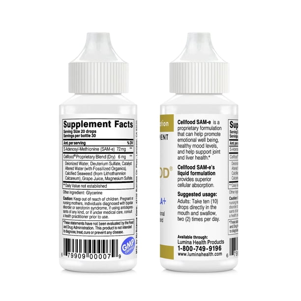 Suplemento Cellfood SAM-e Liquid Formula+30 ml de soporte para  articulaciones | Bodega Aurrera en lnea