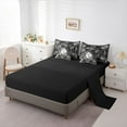 thumbnail image 5 of Homewish Boys Girls Sun And Moon Bedding Comforter Set 7pcs,Chic Floral Flowers Queen Bedding Sets Super Cozy,Bohemian Starry Sky Queen Sheet Sets,Microfiber Bedroom Decor,Reversible, 5 of 8