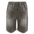 thumbnail image 6 of ATOGUTA Bermuda Jean Shorts Girl Size 5T-15 Elastic High Waist Baggy Denim Shorts Summer Preppy Wide Leg Bermudas with Pockets Gray, 6 of 7
