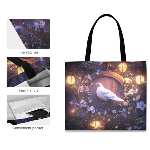 Canvas Tote Bag for Women Girls Design Print Whispers Of Light Tote